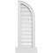 Ekena Millwork Quarter Round Top Right Surface Mount PVC Gable Vent w/ 2"W x 2"P Brickmould Sill Frame, 12"W x 36"H GVPQR12X3603SF - alternate 1
